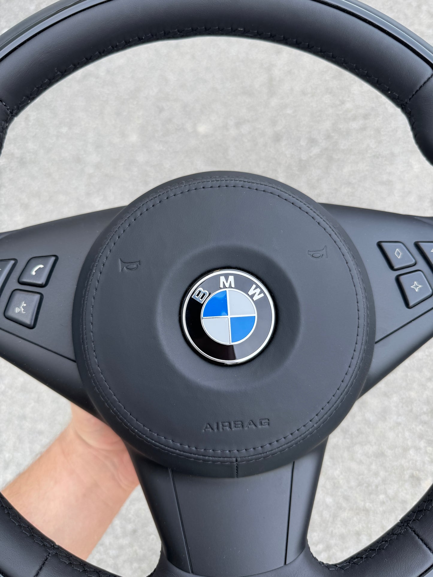 BMW E6x Leather Airbag Cover